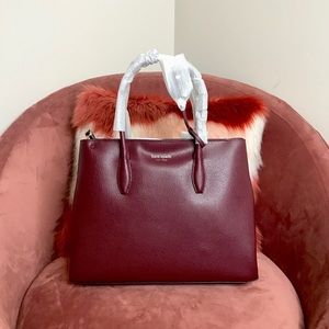Kate Spade Eva Medium Zip Satchel (Cherrywood)